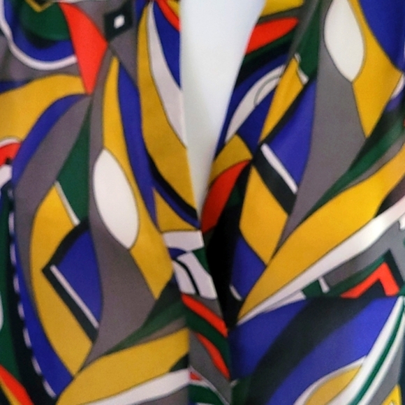 Banana Republic Sheer Colorful Print Blouse S - Picture 2 of 6